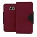 Produktbild Cellto Samsung Galaxy S6 Prime Wallet Hülle Tasche with HD Kristallklare Displayschutzfolie [Dual Magnetic Flap] Diary Cover /w ID Pocket Top Quality & Stand in Multiple Angles + Life Time Warranty - Wine / Schwarz