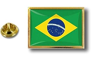 AKACHAFACTORY Akacha pins pin Badge pin's Metal avec Pince Papillon Drapeau bresil Bresilien