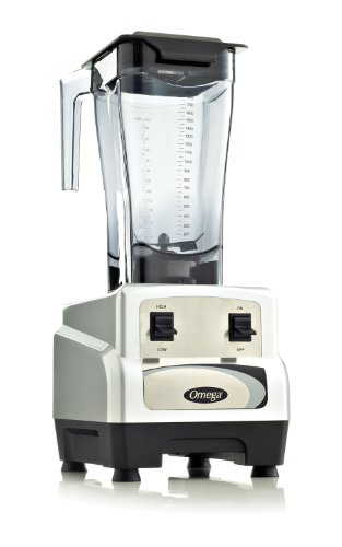 spécifications Omega bl420s 3 Cheval Peak Power Blender Commercial, Haute/basse à bascule les boutons, 64-Ounce, argent