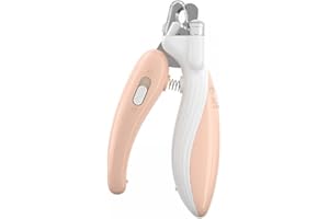 DONGKER Krallenschere mit LED Licht, Katze Krallenschneider, Haustiere Krallenpflege Schneider mit Spritzfest Sicherheitsschutz für Katzen Hunde Welpen