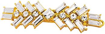 Lanfan Lady hairpin/clip import crystal surface gilded (White)
