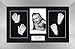 Twins Baby Hand Footprint Casting Kit Set / Pewter Frame / Silver Casts by BabyRice