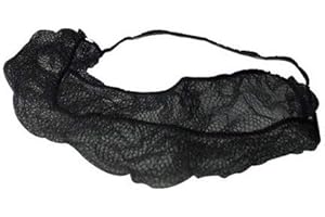 MATERIEL-PRO 100 couvre barbe jetable noir protection médicale, hygiène, taille unique qualité pro Résille Jetable (Charlotte barbe) Cache barbe PLP non tissé noir sans latex filet pour barbe cache barbe