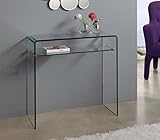 Ideal para entradas Dugarhome - Recibidores Modernos de Cristal - Consola Cristal Pequeña