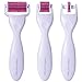 Xcellent Global 3-in-1 Derma Roller Kit - 3 Separate Roller Heads of Different Needle Count 180c/600c/1200c in 0.5mm, 1.0mm & 1.5mm Size Made of Medical Steel for Eyes, Face and Body * Safe- Includes Travel and Storage Case