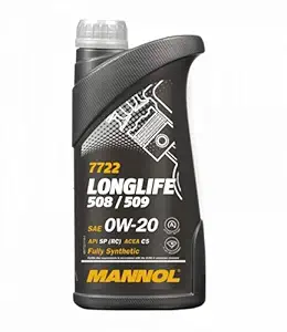 MANNOL 7722 LONGLIFE 508/509 0W-20 SP(RC) C5 FULLY SYNTHETIC ENGINE OIL ADVANCED FUEL SAVING ENGINE OIL IMPORTED FROM GERMANY 1 LITRE