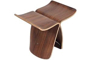 GZD Taburete de pies de madera maciza, Taburete bajo de estilo japonés, Taburete de mariposa de estilo de madera Doblado, Zapatos de cambio de zapatos Banco de meditación Zen para dormitorio,Marrón