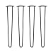 Produktbild 4x Natural Goods Berlin Tischbeine | Hairpin Legs | 71cm 2 Stangen | SCHWARZ pulverbeschichtet | 12mm Stahl | Esstisch, Schreibtisch