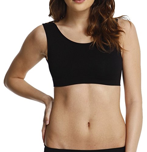 2er Pack Seamless Sport-BH, Freizeit und Sport Bustier, Microfaser Bra Top für Fitness, Yoga - 2