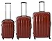 Produktbild 3-teiliges Polycarbonat-Trolley-Koffer-Set in rot