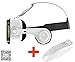 Produktbild VR-PRIMUS Z4 mit Bluetooth Fernbedienung - Virtual Reality VR-Brille mit Kopfhörern - Einstellbar - Knopf zum Steuern des Bildschirms - Kopfgurt - für Android und iOS Smartphones wie iPhone, Samsung, HTC, Sony, LG, Huawei, Motorola, ZTE und weitere - Kompatibel mit Google Cardboard Apps - Bobovr 3D Videobrille Headset.