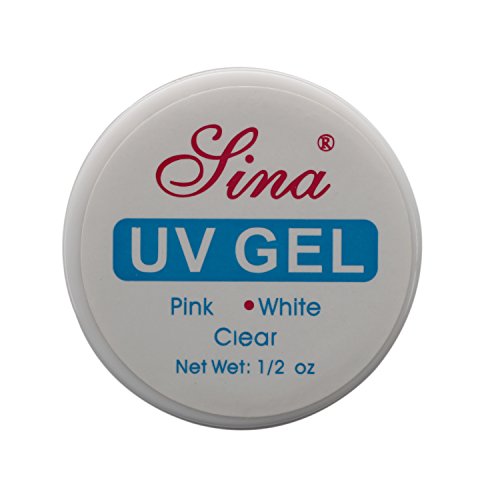 6x UV Gel Aufbau Gele Set Nailart f. French Nagel 15ml klar/rosa/weiss - 5