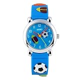 FeiWen Kinder Analog Quarz Cartoon Uhren für Jungen und Mädchen 3D Muster Plastik Wählscheiben mit Kautschuk Band Einfach Armbanduhren, Balu