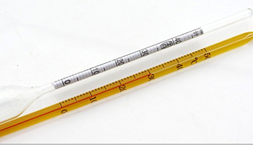 Latinaric 4pcs Alkohol Hydrometer Meter Vinometer Tester Messen 0 Bis 100 Thermometer Alkoholometer Messwerkzeuge mit Messglas - 3