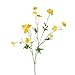 Produktbild artplants Set 3 x künstliche Butterblume Nora mit 12 Blüten, 3 Knospen, gelb, 70 cm - Wiesenblume/Kunstblumen