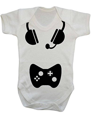 Gamer Baby Headset And Controller Xbox Style Parody Gaming Baby Bodysuit Babygrow Vest