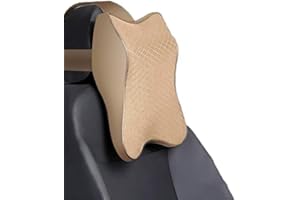 ZPPLD Car Neck Pillow,Car Pillow,Car Headrest,Car Head Support,Car Seat in Memory Foam, Breathable, Removable and Washable Cover, Black (B)