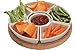 WOOD - Solid Wood + Ceramic Lazy Susan Server - Natural