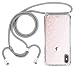 Produktbild Motiv Spruch Mandala Schrift auf transparent Case Halsband mit Seil Schnur Kordel Halskette Handykette zum umhängen Handyband Silber Ende kompatibel mit iPhone XS/iPhone X Anker M6#76