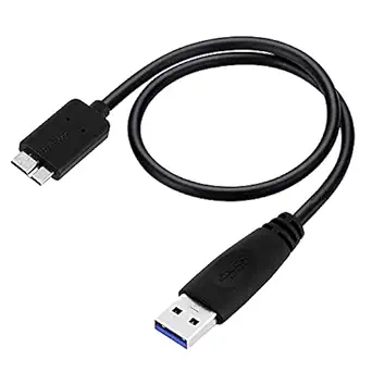 rts High speed USB 3.0 cable A to Micro B adapter portable External Hard Drive disk hdd Super Speed upto 5 Gbps data transfer cable Converter Cable for compatible with WD/Bufallo/Seagate/Toshiba/Samsung/Hitachi/Transcend/Sony/HP/Sony/transcend Samsung Galaxy S5, Note 3, Note Pro 12.2,Portable And Desktop Notebook, macbook Laptop - 45CM- 1.45 FEET