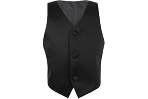 JEATHA Kids Boys Gentleman Floral Pattern Vest Top Blazer Wedding Formal Birthday Waistcoat Tuxedo