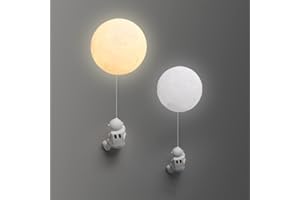 DUNMW LED Luna Astronauta Applique da Parete 3D Stampa Luna Illuminazione Notturna Camera Bambini Decorativa 3 Luce 15 CM