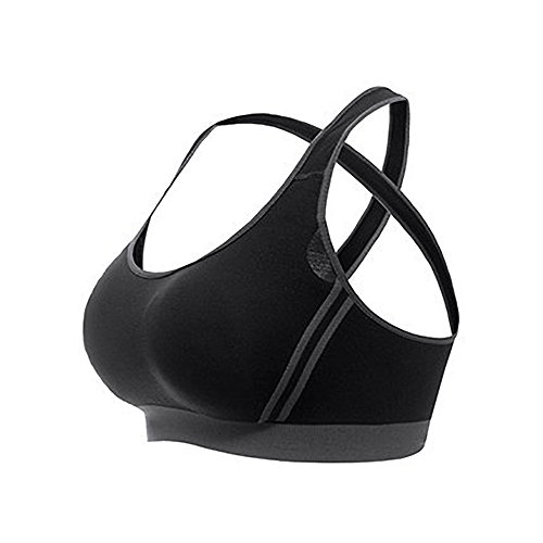 ISASSY Damen Sport-BH mit Pushup Funktion wattiertes Sport BH ohne Bügel für Radfahren, Joggen, Tanzen, Yoga und Aerobics - 5