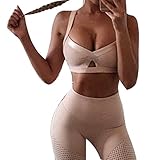 Der Trainingsanzug enthält: Frauen Sport Bras + Pants 2 pc / set, ein entspannter und entspannender Sportanzug. Komfort und Komfort durch gutes flexibles Material. Sehr weich und angenehm; Bietet ideale Atmungsaktivität und Tragekomfort.