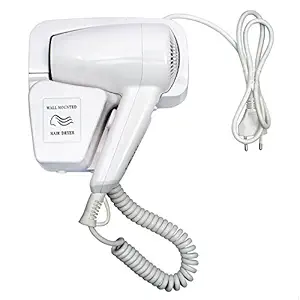 LAFILLETTE Stylish Wall Mount Bathroom Hair Dryer For Men And Women With Holder(White)