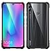 Produktbild Simicoo Huawei P Smart 2019 Honor 10 Lite Robustes Metall Rahmen hüll mit Gorilla Glas Schutzglas Rückseite Ganzkörper Rüstung Stoßstange Stoßfest Heavy Duty Hybrid handyhüll für P Smart 2019(Black)