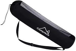 CampTeck U7266 Polyester dragsko 5 bollväska, fotbollsväska, boll nätväska (5 x storlek 5 bollar) med axelrem –