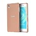 Produktbild Sony Xperia X Performance Spiegel Hülle,Sony Xperia X Performance Mirror Cover,WIWJ Handyhülle Mirror Spiegel Metall Case Cover 2 in 1 Aluminium Rahmen PC Zurück Rückseite Bumper Case Metal Hülle Ultra Dünn Anti-Shock Glitzer Bling Schutz Handy Hülle Case Schutzhülle für Sony Xperia X Performance+1x Touch Stylus Pen-Roségold