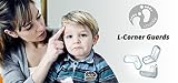 Stark klebende – L-förmige – weiche Baby Sicherheitsecken, Kantenschutz, Eckenschutz, Silikon Eckenschutz , selbstklebende Kantenschutz - 4
