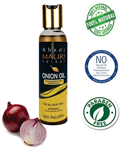 Khadi Anti Hairfall and Dandruff Mauri Herbal Onion Oil, 120 ml RS.199 (67.00% Off) - Amazon