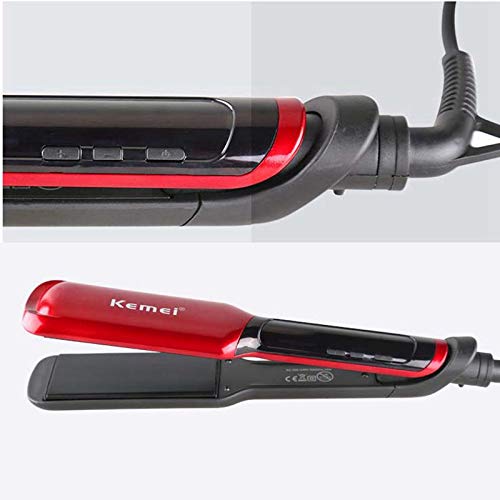 DFGHJWER Curler Temperature Hair Straightener Straight Hair Splint Liquid Crystal Display perm KM-9620