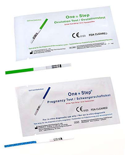 15 x Test d'ovulation en bandelette (20mIU/ml) + 5 x Tests précoces de grossesse (10 mIU/ml)