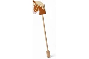 Bigjigs Toys Wooden Hobby Horse - Ride On Stick Horses, Pretend Play Pony, Gifts For Toddlers, Sustainably Made with Eco Friendly Wood, Age 18+ Months