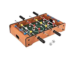 Tec Tavakkal 100% Orignal Wooden Mid-Sized Foosball, Mini Football, Table Soccer Game, 4 Rods Length Width 12.5 Inch, Hight 5 Inch , 20.5 Inch