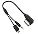 Price comparison product image Vzer In Car AMI Music Interface Charger Aux Cable for Iphone 6s plus 6 5s 5c 5 Fit Mercedes Benz C63 E200l CLS E S ML Class