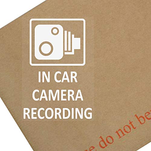 Platinum Place - Pegatinas para ventanilla de vehículo con diseño de grabación con cámara de seguridad, 60 x 87 mm