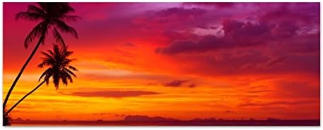 Acrylic glass print wall art by DekoGlass "Sunset" 125x50 cm ready to hang frameless picture