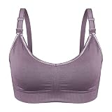 Yvelands Damen weiches volles Fehlschlag Nahtlose Stillleben Mutterschafts-BH Bralette Stillen(Lila,M)