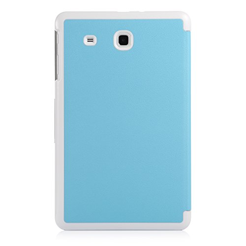 iHarbort® Samsung Galaxy Tab E 9.6 Hülle – Ultra Slim Leder Tasche Hülle Etui Schutzhülle Für Samsung Galaxy Tab E 9.6 Zoll T560 T565 Case Cover Holder (Galaxy Tab E 9.6, hellblau) - 6