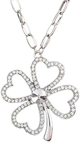 oliny- Women's Clover Necklace – Necklace Necklace – Cubic Zirconia – bestofbijoux® [80 cm/31.5 inch)