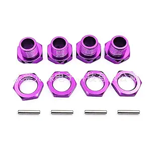 FidgetGear 17 MM Metal Hexagonal Wheel Seat for HSP 94762 94081 Aluminum Alloy Connector Purple