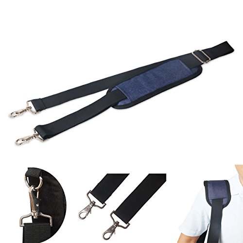Preisvergleich Produktbild JAKAGO Universal Ersatz verstellbarer Schultergurt Tragegurt Schulterriemen mit Schulterpolster und Metallkarabiner für Laptoptasche Picknicktaschen Kühltasche kameratasche Umhängetaschen