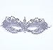 Produktbild QTJKH Horror Maske Venezianische Maskerade Fashion Silver Ball Mask Women Lace Masquerade Mask for Halloween Fifty Shades Grey Half Face Mask@Silver_Mask