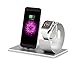 Produktbild iProtect Aluminium Ladestation Halterung für Apple Watch und iPhone 5, 6, 7 in silber