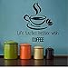 Produktbild Leben schmeckt besser mit kaffee zitate kunst wandaufkleber küche decor diy kaffee haus tasse aufkleber 44 * 42 cm