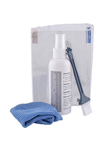 artPhone - Set de limpieza para m  vil  tablet o pantalla LCD o TFT  incluye l  quido limpiador en botella pulverizadora de 100 ml  gamuza de nanomicrofibra de 180 x 150 mm  pincel peque  o y protector de pantalla universal de 140 x 100 mm de regalo